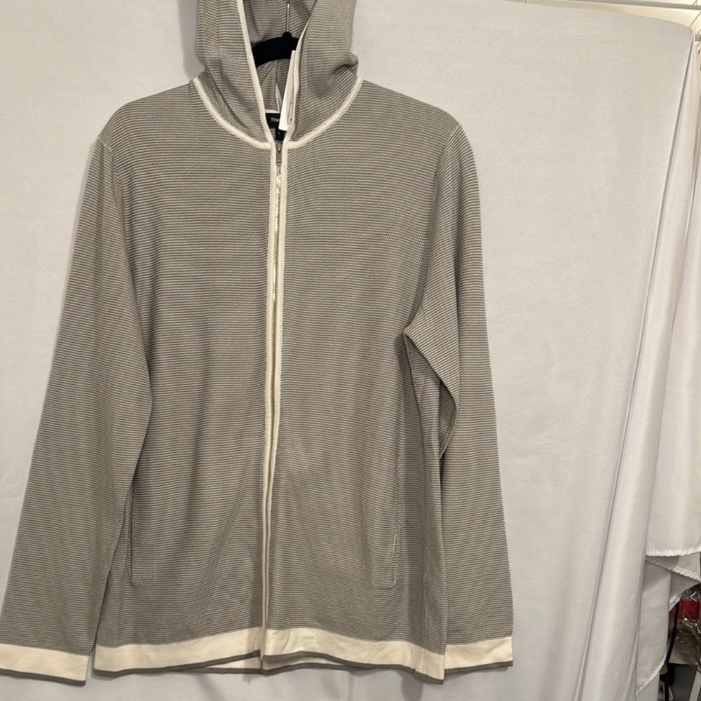 Theory Brague Hood In Parchement NWT Men Large BoxD